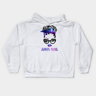 April Girl Galaxy Kids Hoodie